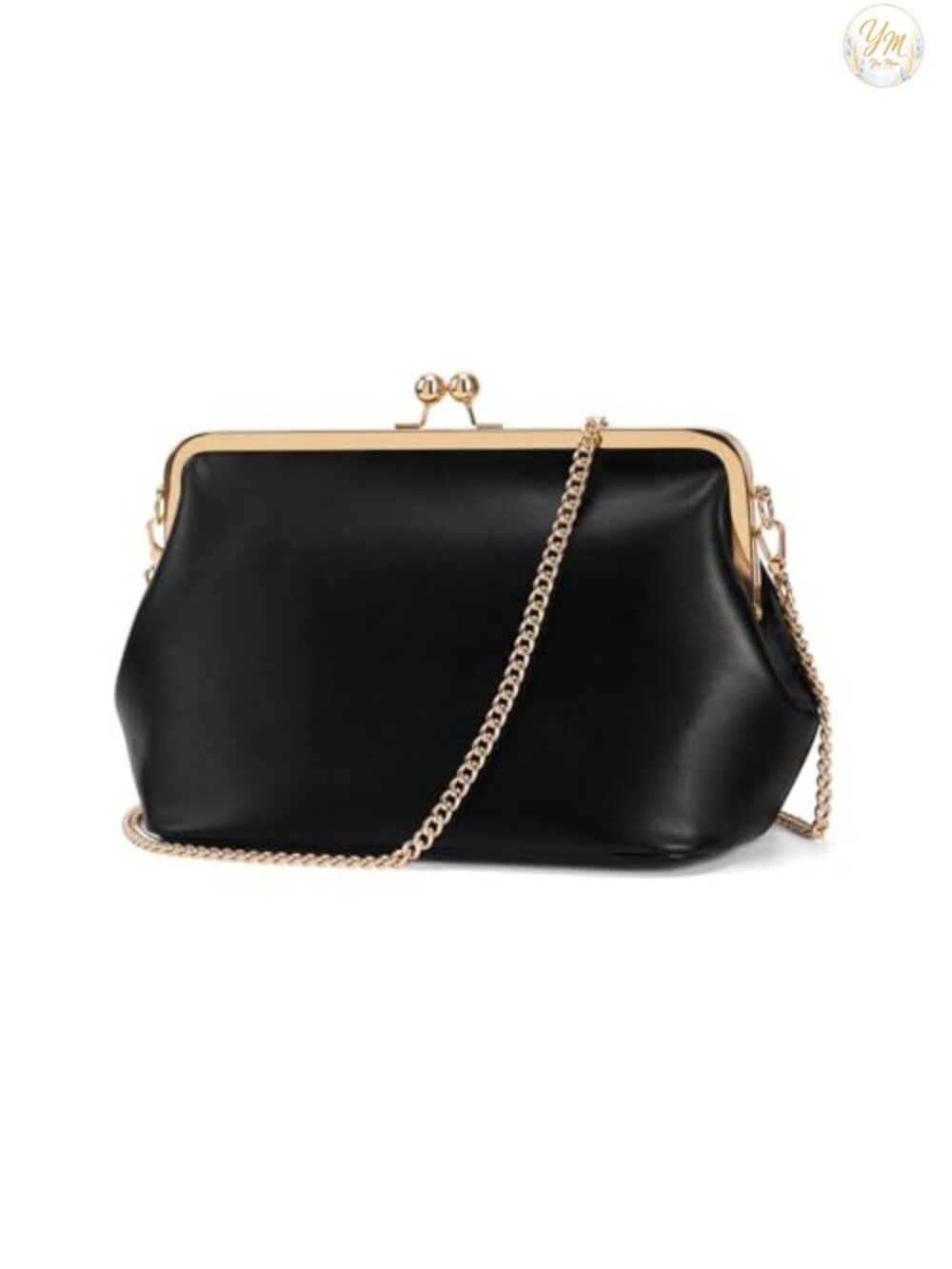 Women's Kiss Lock Crossbody Bag PU Medium Handbags Kiss Clasp Shoulder Bags